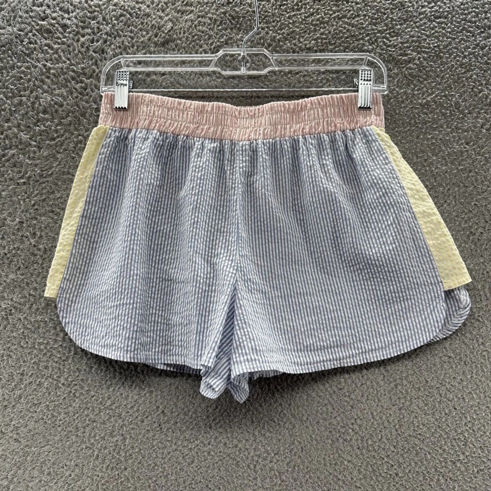 Striped Blue and Pink Women's Shorts